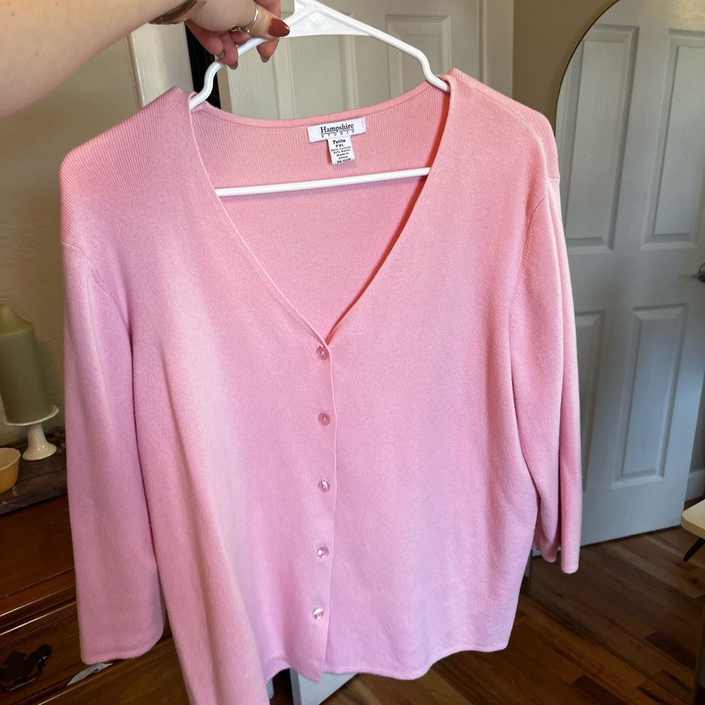 Hampshire Pink Button-Up Cardigan